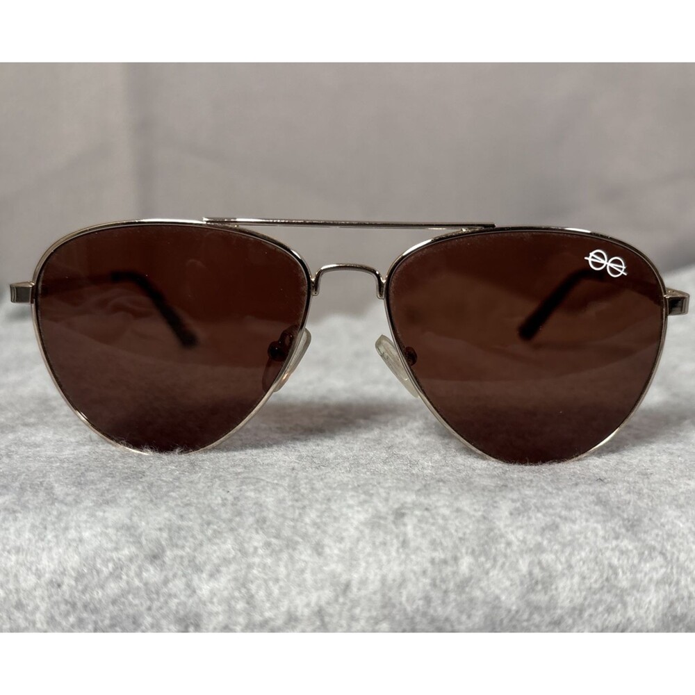 Jonas Paul Sunglasses Aviators Albert/Aspen Bronze Gold Wire Frame Brown‎ Lens